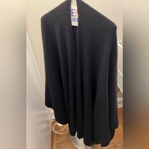 Black wool shawl